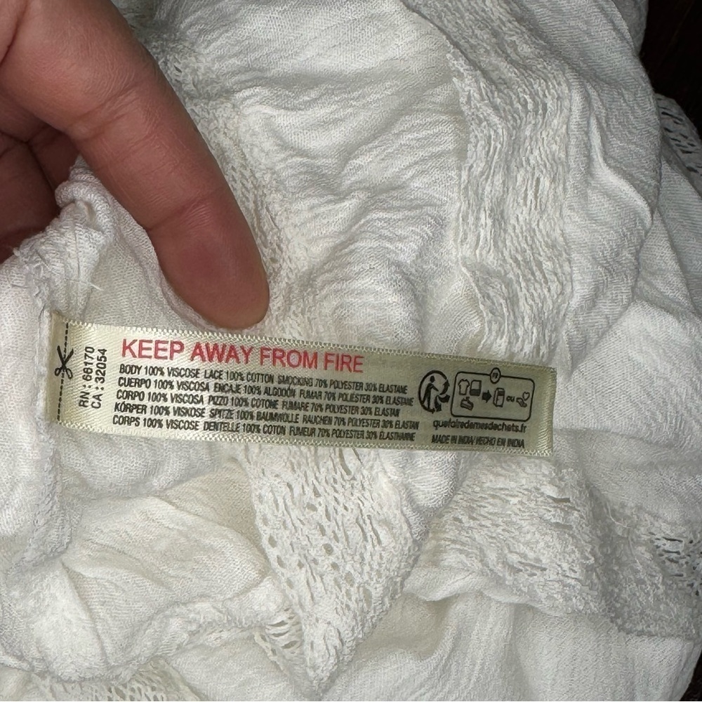 Free People Marley Romper white/Ivory Medium NWT - Picture 8 of 14